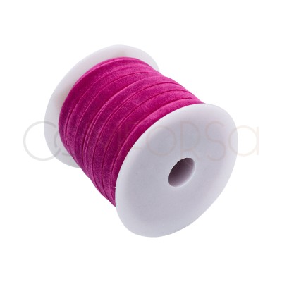 Dark Pink Velvet Elastic Band 10 mm