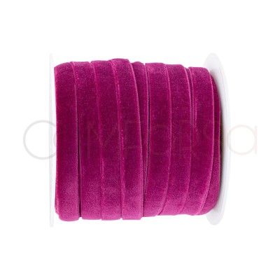 Dark Pink Velvet Elastic Band 10 mm