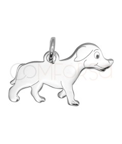 Sterling Silver 925 Dog Pendant 19.6 x 11.5 mm