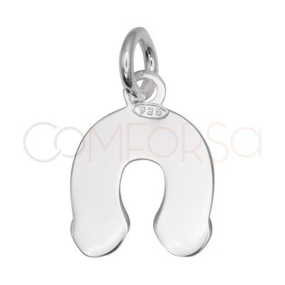 Sterling Silver 925 Horseshoe Pendant 9.4 x 12.4 mm