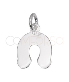 Sterling Silver 925 Horseshoe Pendant 9.4 x 12.4 mm