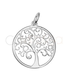 Sterling Silver 925 Tree of Life Pendant 15 mm