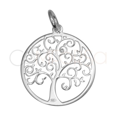 Sterling Silver 925 Tree of Life Pendant 15 mm