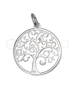 Sterling Silver 925 Tree of Life Pendant 15 mm