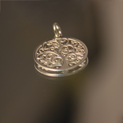 Sterling Silver 925 Tree of Life Pendant 15 mm