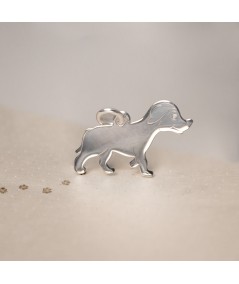 Sterling Silver 925 Dog Pendant 19.6 x 11.5 mm