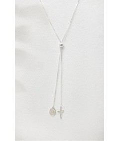 Sterling Silver 925 Box Chain with Bead 60 cm