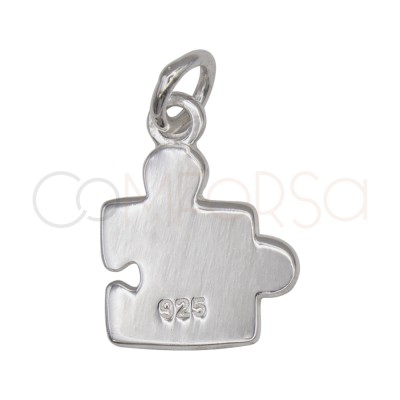 Sterling Silver 925 Love Puzzle Pendant 10 x 12 mm