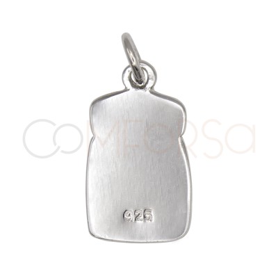 Sterling Silver 925 Jar of Hearts Pendant 10 x 15 mm