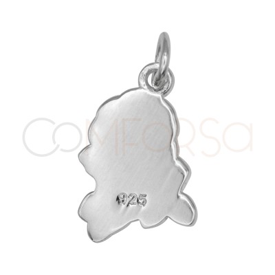 Sterling Silver 925 Cupid Pendant 10 x 15 mm