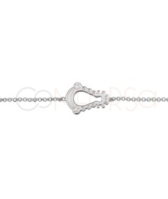 Sterling silver 925 “Virgen del Rocío” bracelet 17 x 3 cm