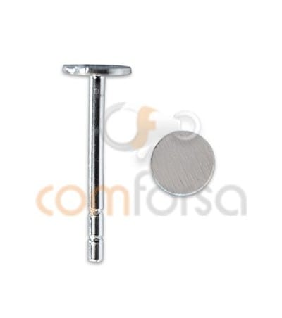 Sterling silver 925 Ear posts with flat Cap 4 mm