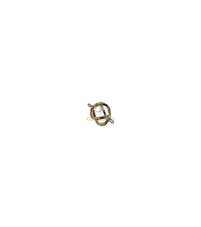 18kt Yellow gold cage spacer 13 x 8 mm