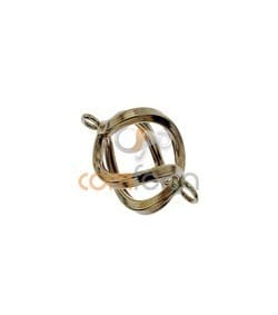 18kt Yellow gold cage spacer 13 x 8 mm