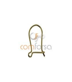 18kt Kidney shaped earwire 11 x 17 mm gold 750 ml