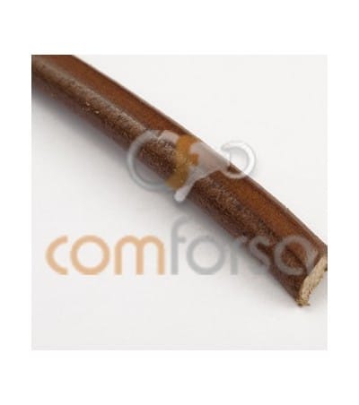 Brown Flat Leather Cord 8mm Premium Quality