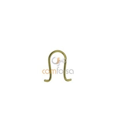 18kt Yellow gold short omega clip wire 12 x 13 mm