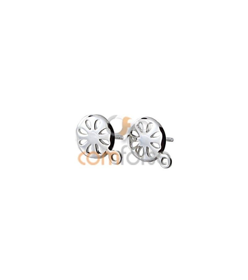 Sterling Silver 925 Flower Earring with Jump Ring