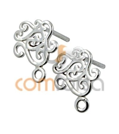 Sterling Silver 925 Fancy Earring with Jump Ring