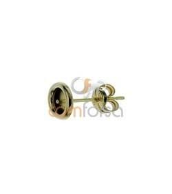 18kt Yellow gold earring with scroll 5mm