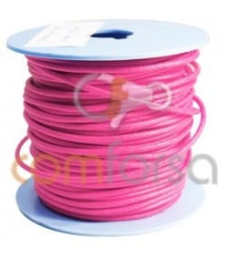 Pink Fluo Leather 2mm Premium Quality