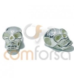 Sterling Silver 925 Skull Spacer 7x11mm (3Ø)