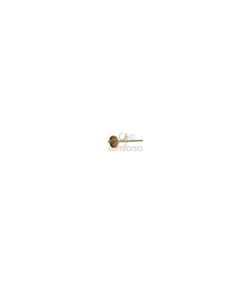18kt yellow gold earring with cap 4 mm
