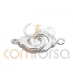 Sterling Silver 925 Handcuffs Bead 22x9.5mm