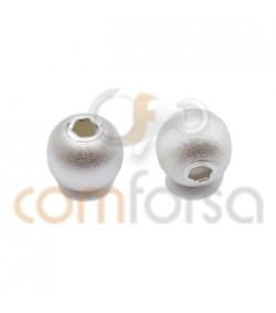 Sterling Silver 925 matted ball bead 5 mm