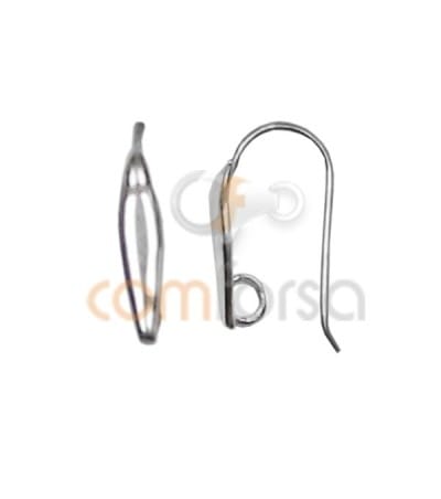 Rhodium Plated Sterling Silver 925 Ear Hook with Jump Ring 