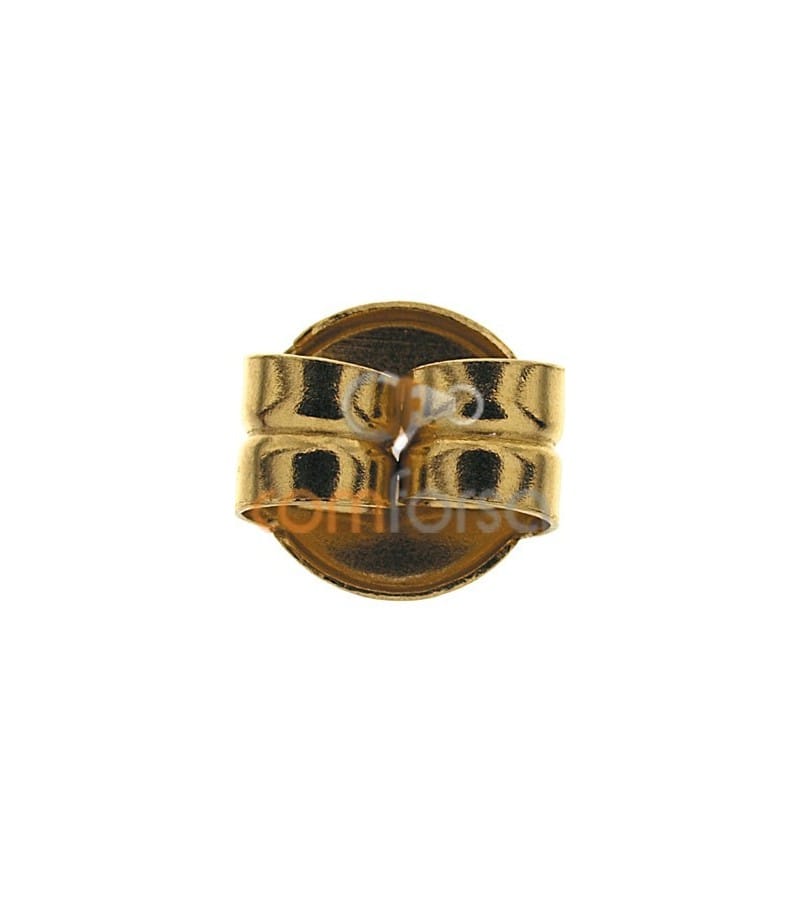 18kt Yellow gold big reinforced scroll 6 x 6 mm