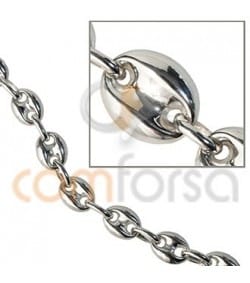 Sterling silver 925 puffed marina chain 7 x 9 mm