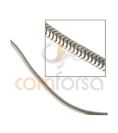 Sterling silver 925 round snake 1.2 mm