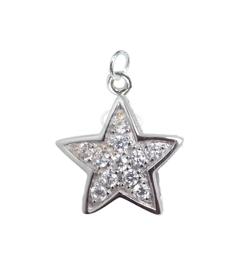 Sterling Silver 925 Zirconia Star Pendant