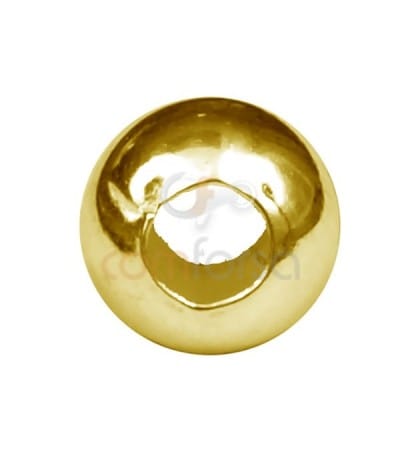 Gold-plated silver flat Ball 5 mm (2.2)