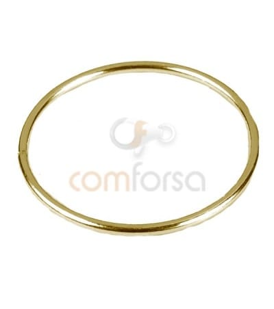Gold Plated Sterling Silver 925 Round spacer ring 20 mm