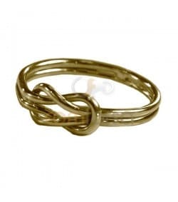Gold Plated Sterling Silver 925 Thick Knot ring