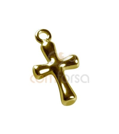 Sterling silver 925 gold-plated cross pendant 7x 19 mm