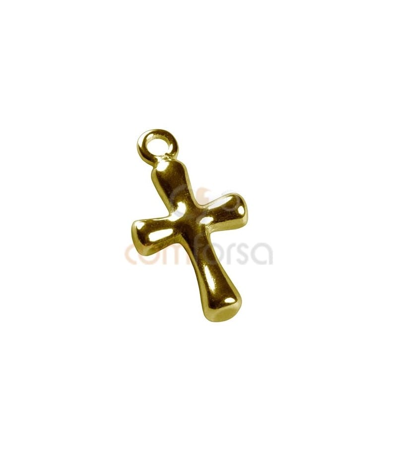 Sterling silver 925 gold-plated cross pendant 7x 19 mm