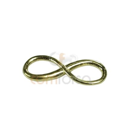 Gold Plated Sterling Silver 925 Infinity Spacer 12 x 4.3