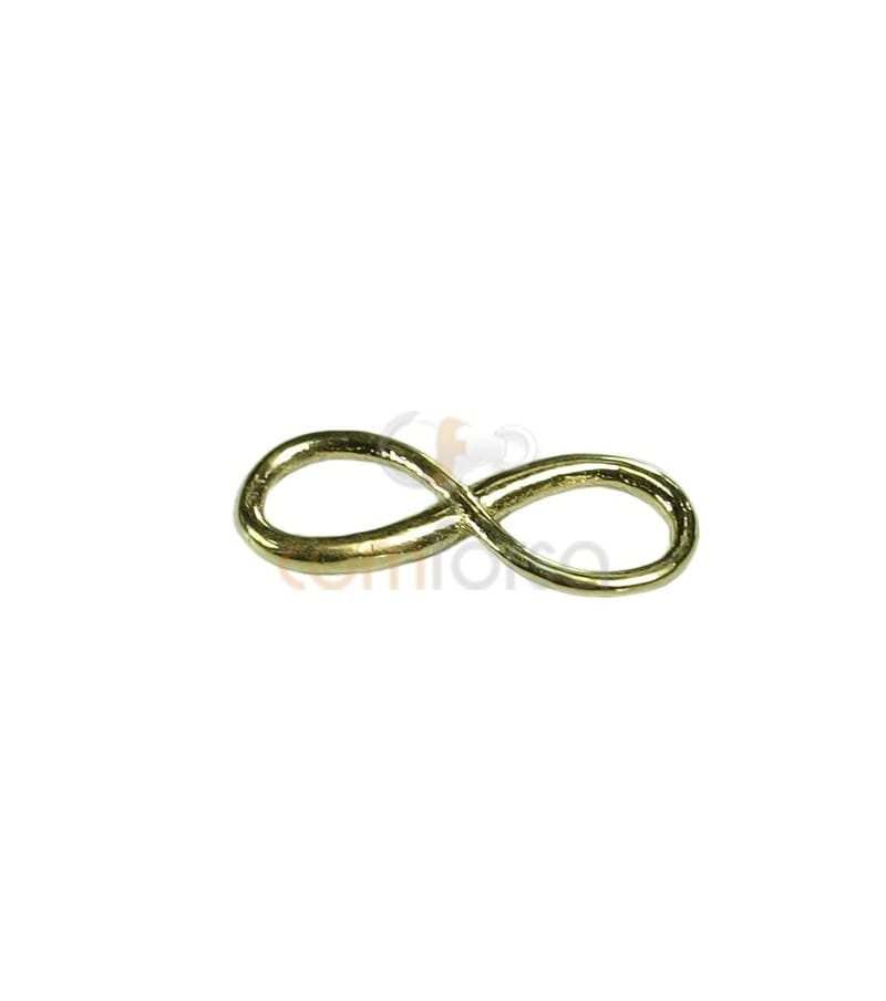 Gold Plated Sterling Silver 925 Infinity Spacer 12 x 4.3