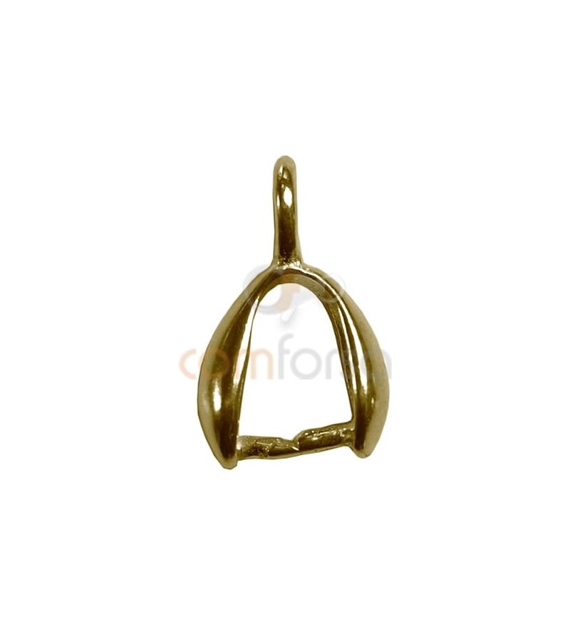 Sterling Silver 925 gold-plated bail 2 prongs 7x11mm