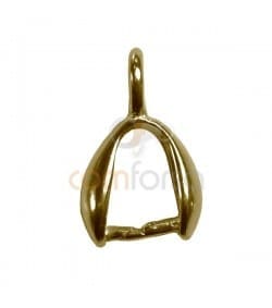 Sterling Silver 925 gold-plated bail 2 prongs 7x11mm
