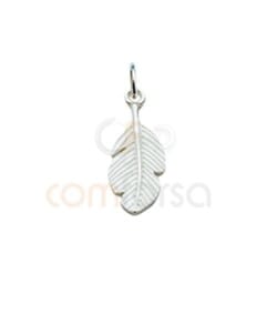 Sterling Silver 925 Leaf Pendant 7.5x18mm