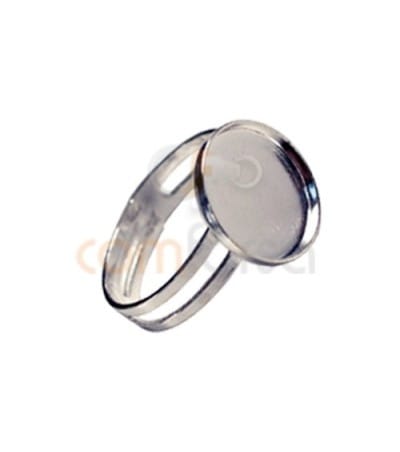 Sterling Silver 925 Ring with blank 15 mm