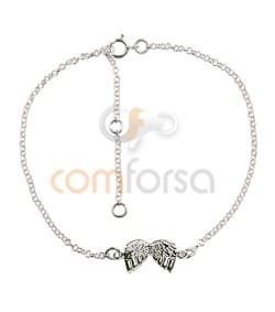 Bracelet 14 cm with extension 4 cm sterling silver 925