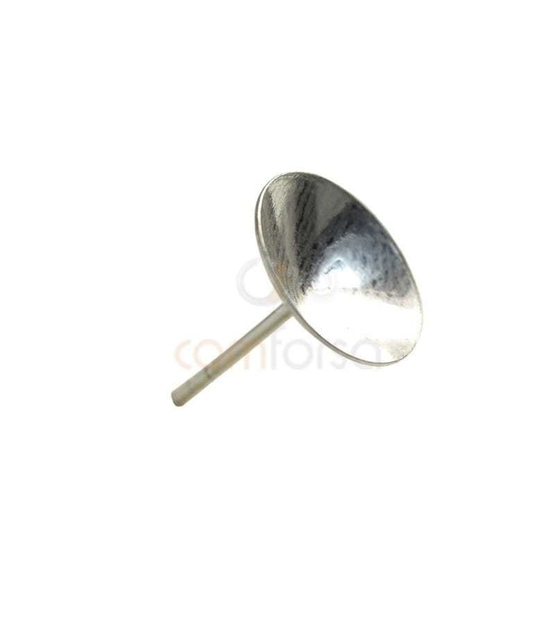 Sterling Silver 925 Stud cone for 12 mm rivoli