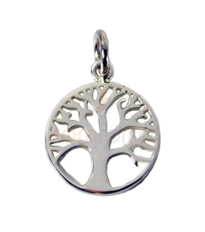 Sterling silver 925 filigree life tree charm 12 mm
