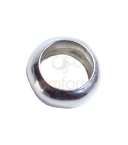 Sterling silver 925 puffed ring 4 mm