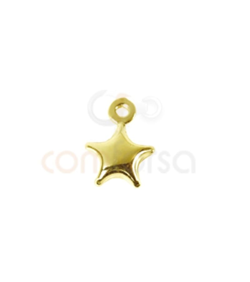 Sterling silver 925 gold-plated moon pendant 6x8.5mm